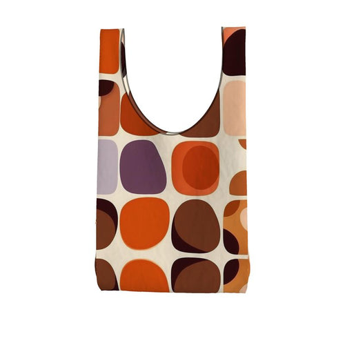 Groovy Groceries // Vibrant 70s Geometric Shopping Bag - Retro Style on the Go!