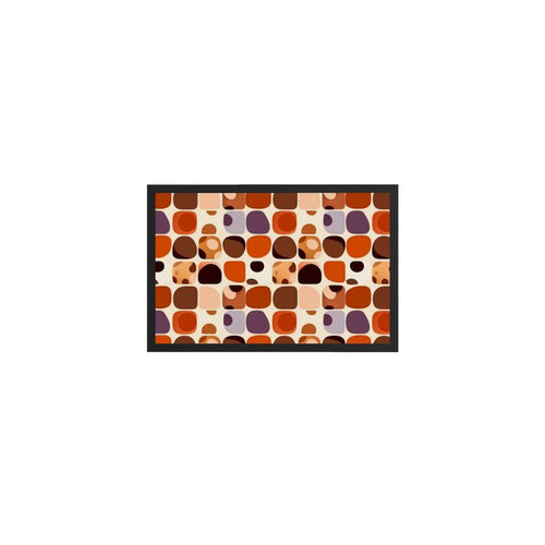 Step into the 70s // Vibrant Retro Geometric Foot Mat - Welcome Home in Style!