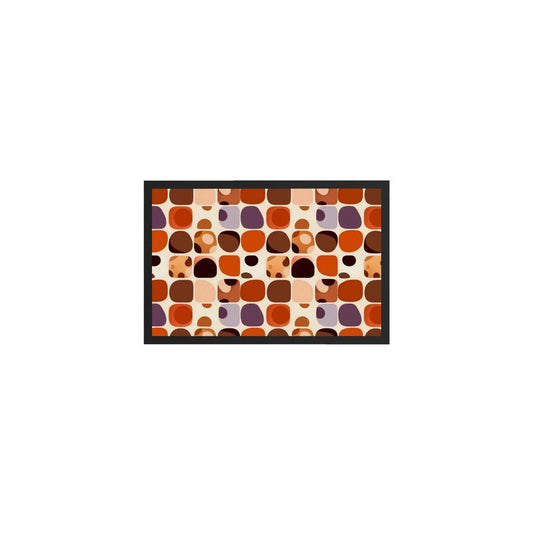 Step into the 70s // Vibrant Retro Geometric Foot Mat - Welcome Home in Style!