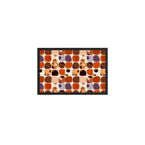 Step into the 70s // Vibrant Retro Geometric Foot Mat - Welcome Home in Style!