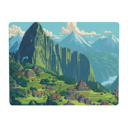 Pixelated Peaks: Machu Picchu Pixel Art Mousepad