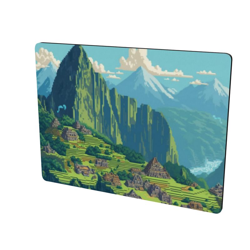 Pixelated Peaks: Machu Picchu Pixel Art Mousepad