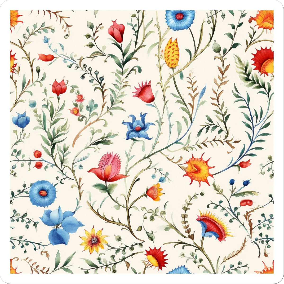 Mexican Floral Elegance Stickers: Adorn with Tradition!