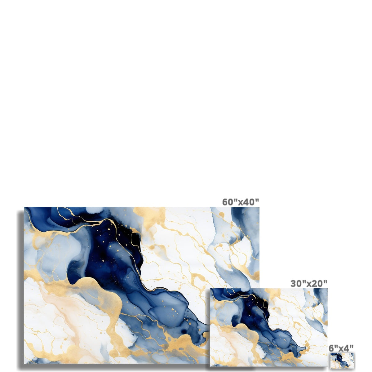 Maritime Majesty: A Symphony of Navy, White, and Gold Art Print