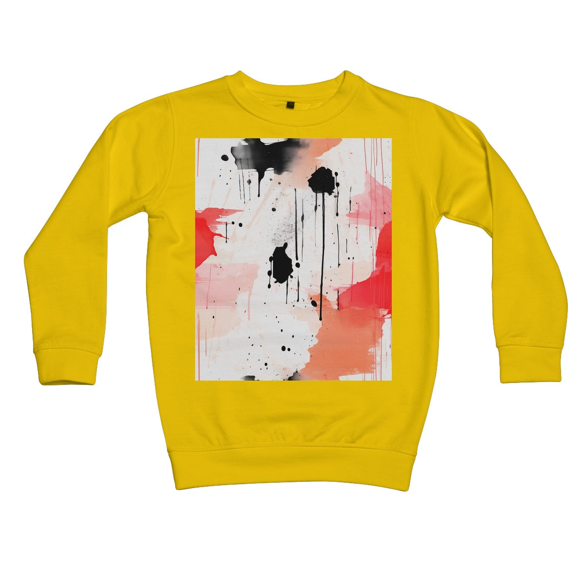 Cozy Red Splasher: Kids Sweatshirt with a Burst of Red!