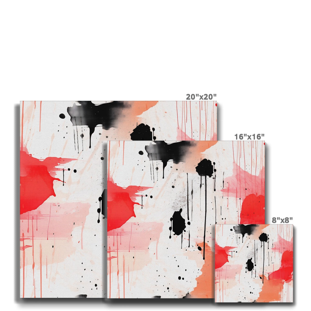 Red Splasher Eco Canvas: A Tapestry of Red in Your Space!