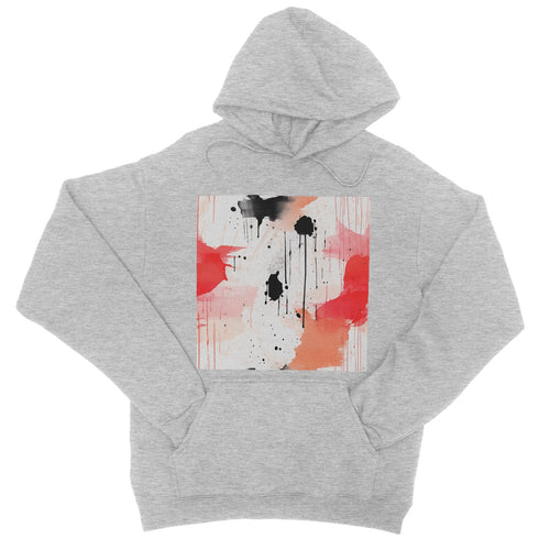 Red Splasher Comfort: Cozy Up in a Red Watercolor Hoodie!