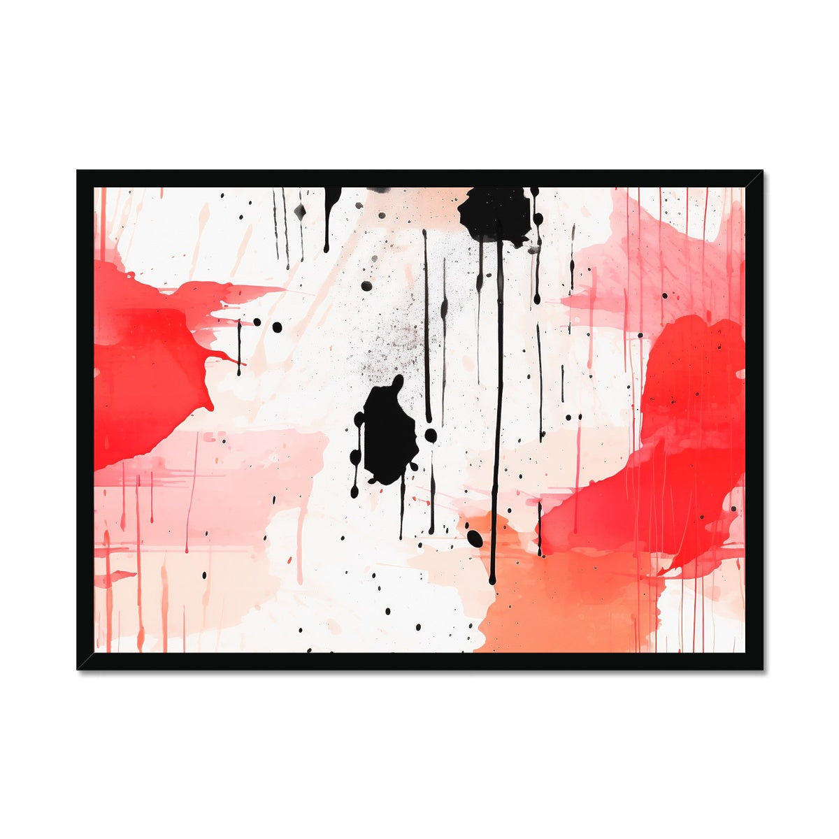 Splasher Elegance: Framed Print of Red Harmony!