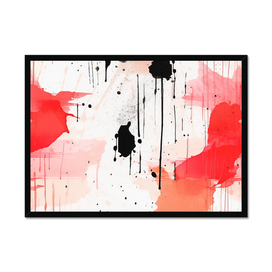 Splasher Elegance: Framed Print of Red Harmony!