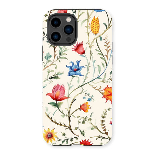 Mexican Floral Elegance Tough Phone Case: Protect in Style!