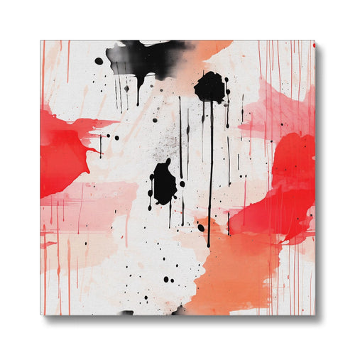 Red Splasher Eco Canvas: A Tapestry of Red in Your Space!