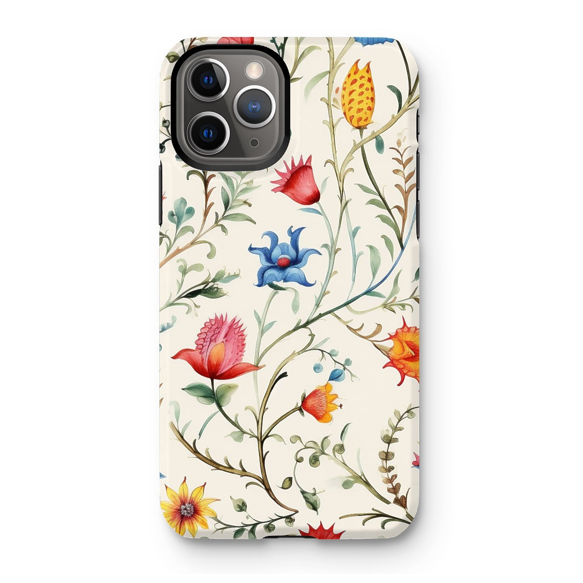 Mexican Floral Elegance Tough Phone Case: Protect in Style!