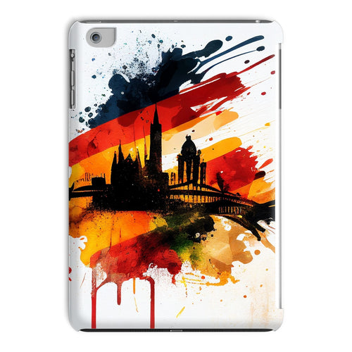 Protective iPad Case: Brushed German Flag & Berlin Skyline Tribute