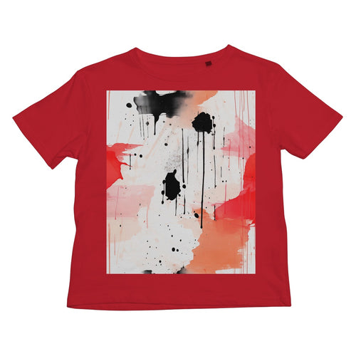 Little Red Splasher Tee: Vibrant Red for Energetic Kids!