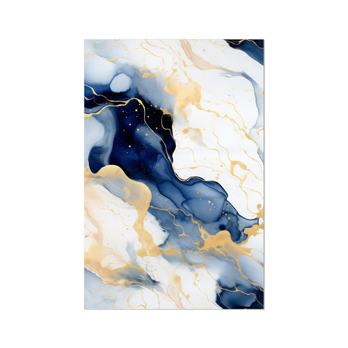 Maritime Majesty: A Symphony of Navy, White, and Gold Art Print