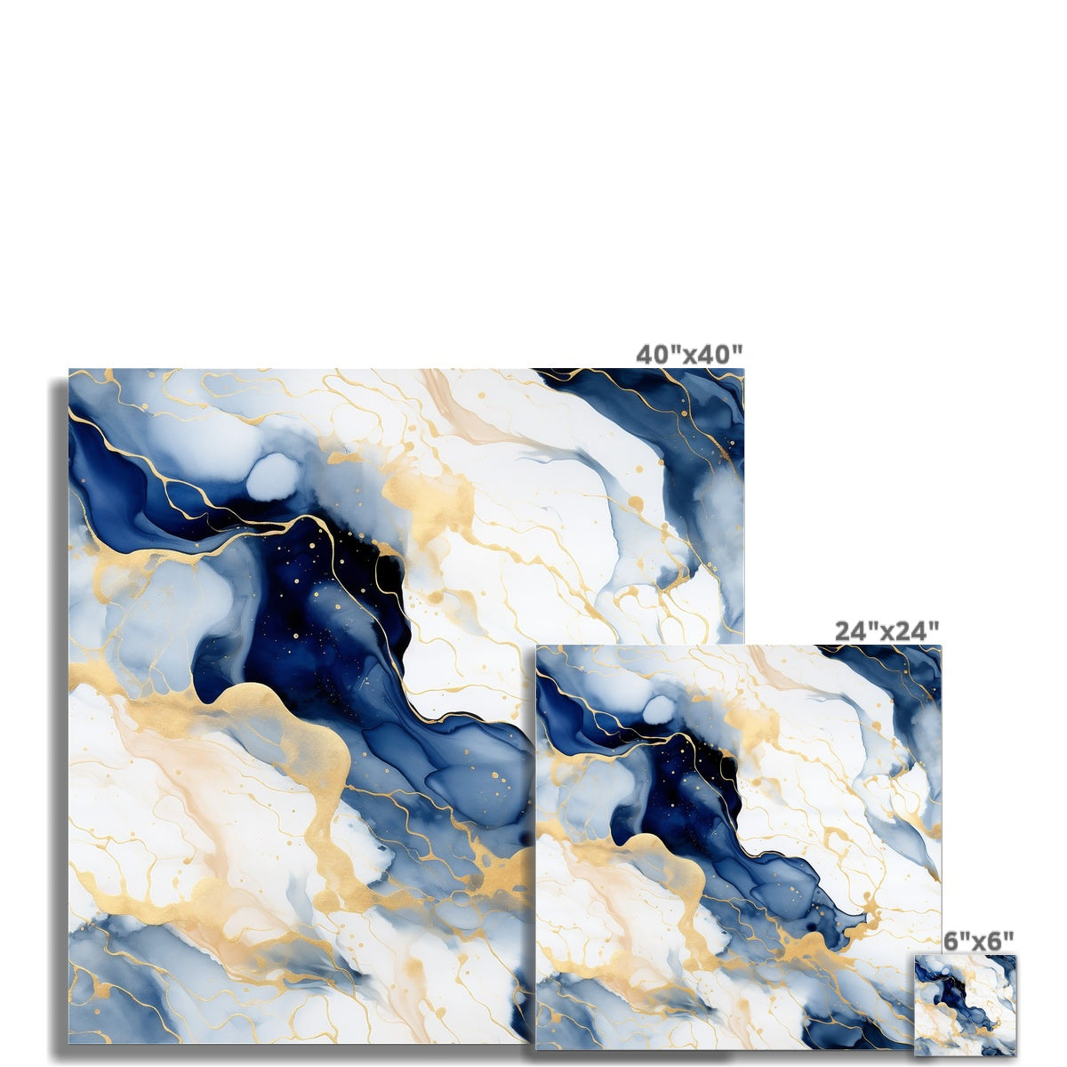 Maritime Majesty: A Symphony of Navy, White, and Gold Art Print