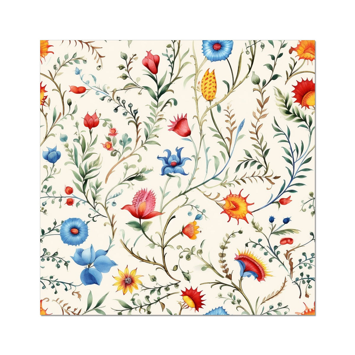 Mexican Floral Symphony Fine Art Print: A Vibrant Tribute to Tradition!