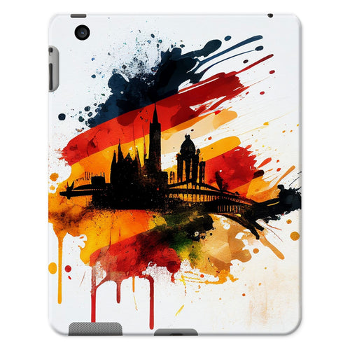 Protective iPad Case: Brushed German Flag & Berlin Skyline Tribute