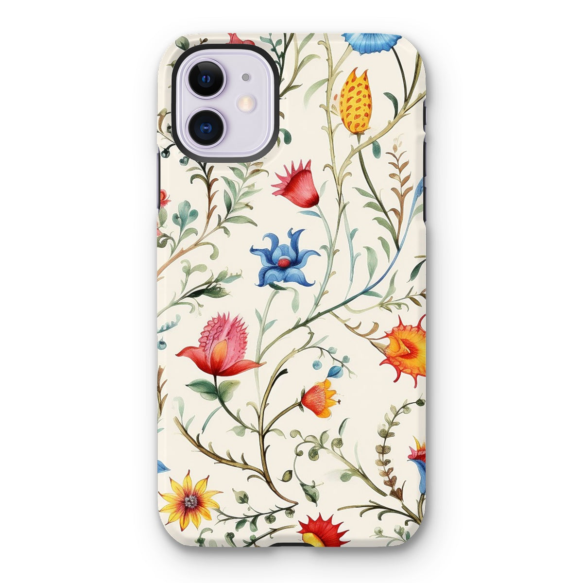 Mexican Floral Elegance Tough Phone Case: Protect in Style!