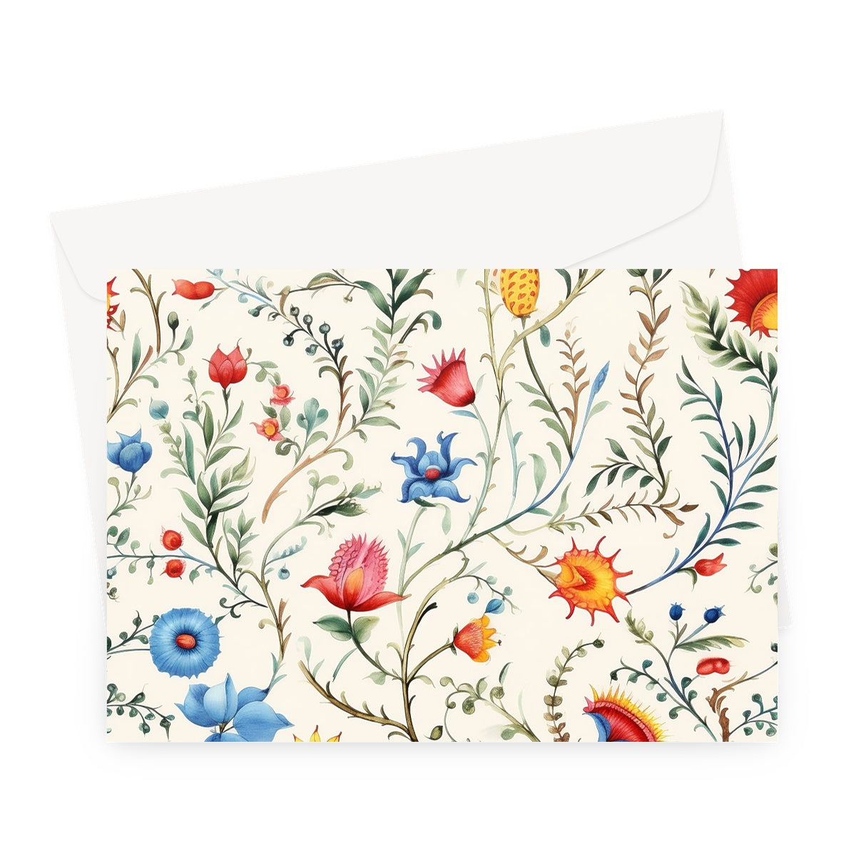 Mexican Floral Elegance // Vibrant Greeting Card for Any Occasion