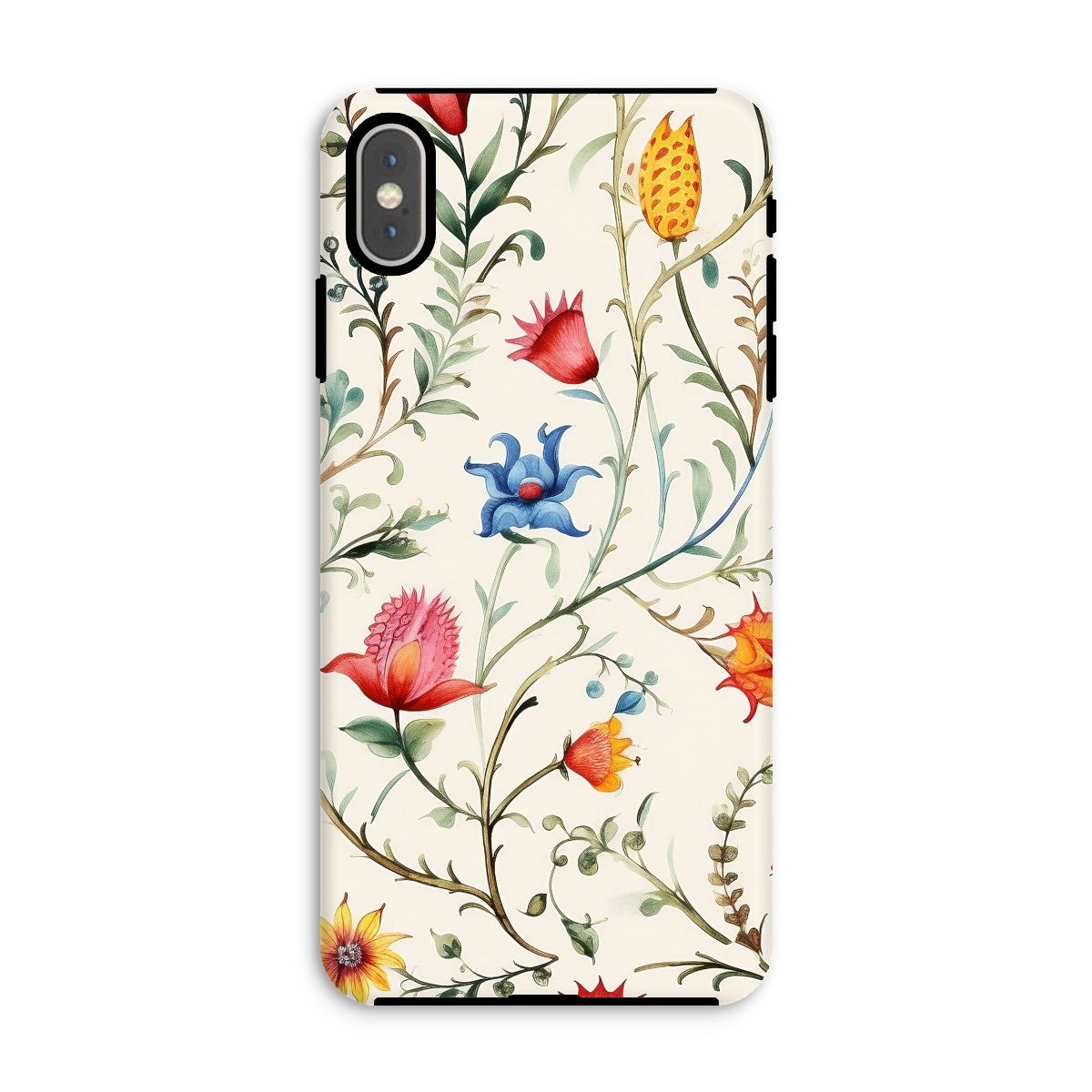 Mexican Floral Elegance Tough Phone Case: Protect in Style!