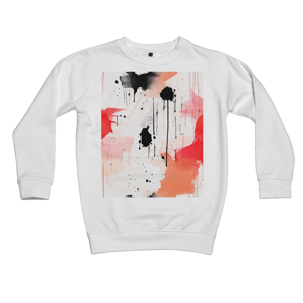 Cozy Red Splasher: Kids Sweatshirt with a Burst of Red!