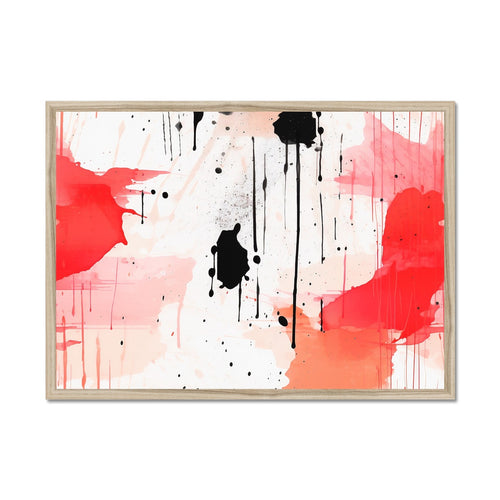 Splasher Elegance: Framed Print of Red Harmony!