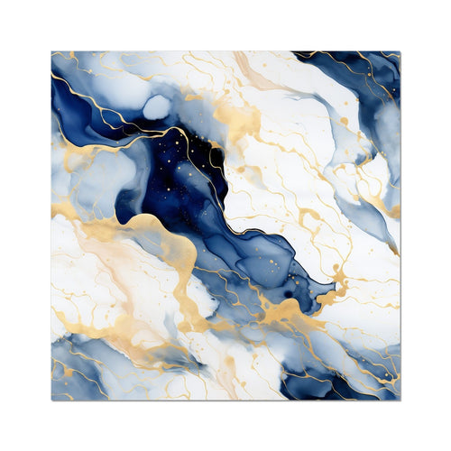 Maritime Majesty: A Symphony of Navy, White, and Gold Art Print