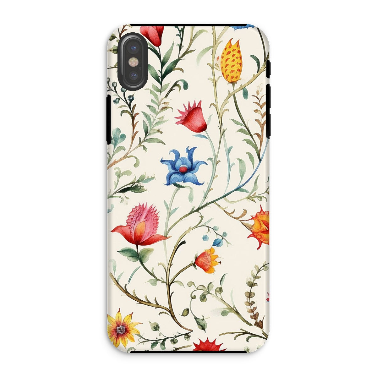 Mexican Floral Elegance Tough Phone Case: Protect in Style!