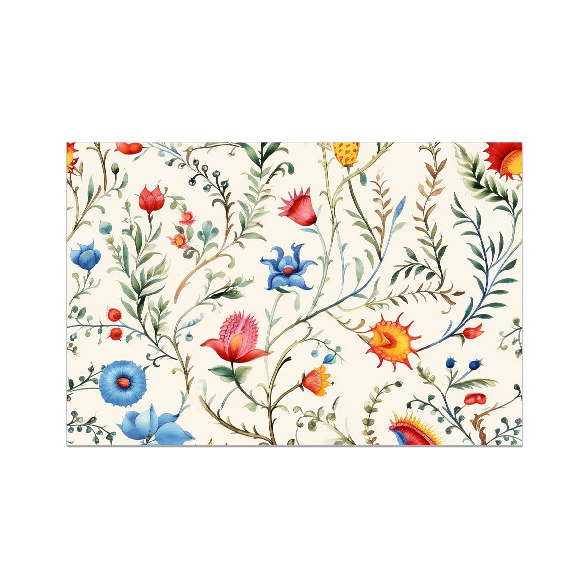 Mexican Floral Symphony Fine Art Print: A Vibrant Tribute to Tradition!