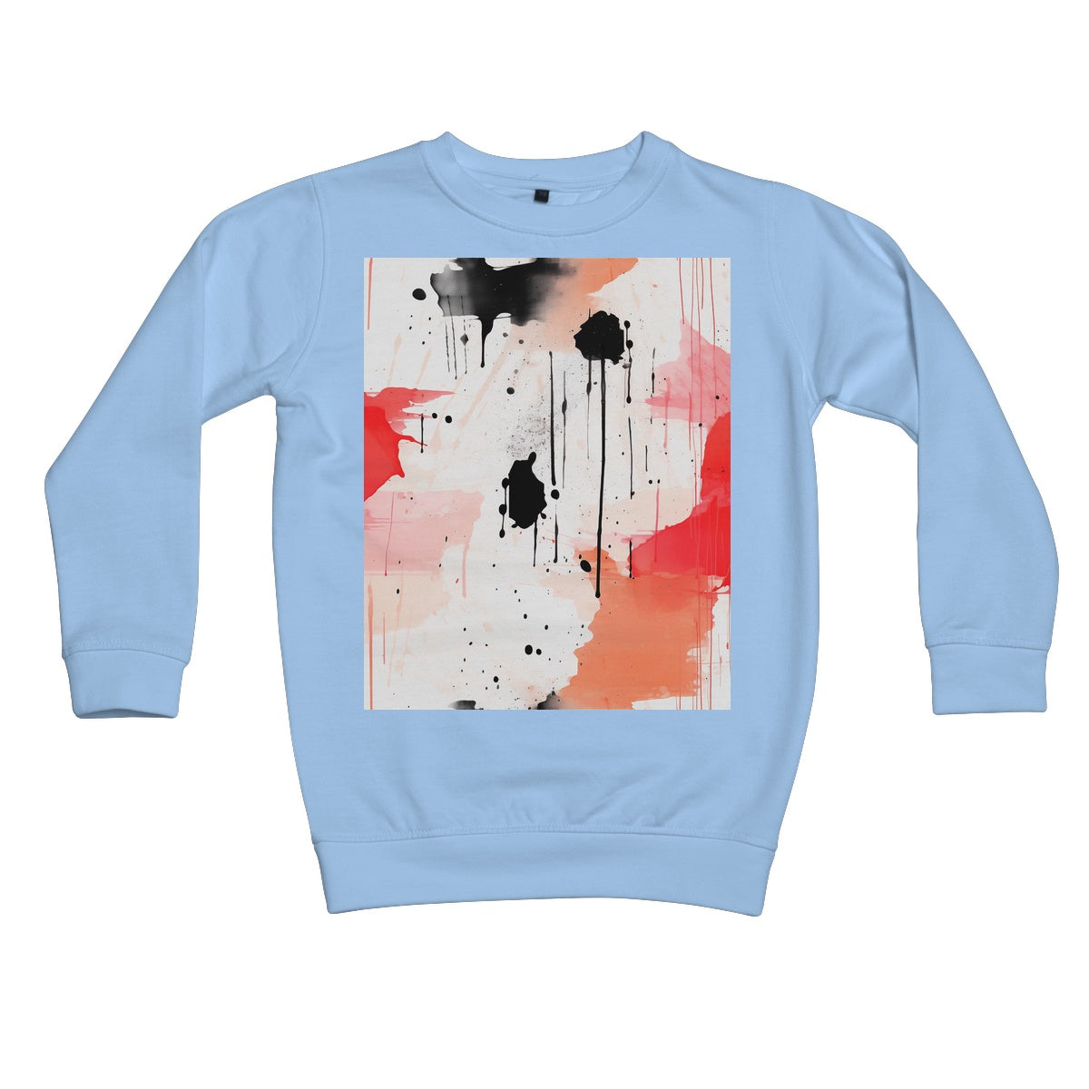 Cozy Red Splasher: Kids Sweatshirt with a Burst of Red!