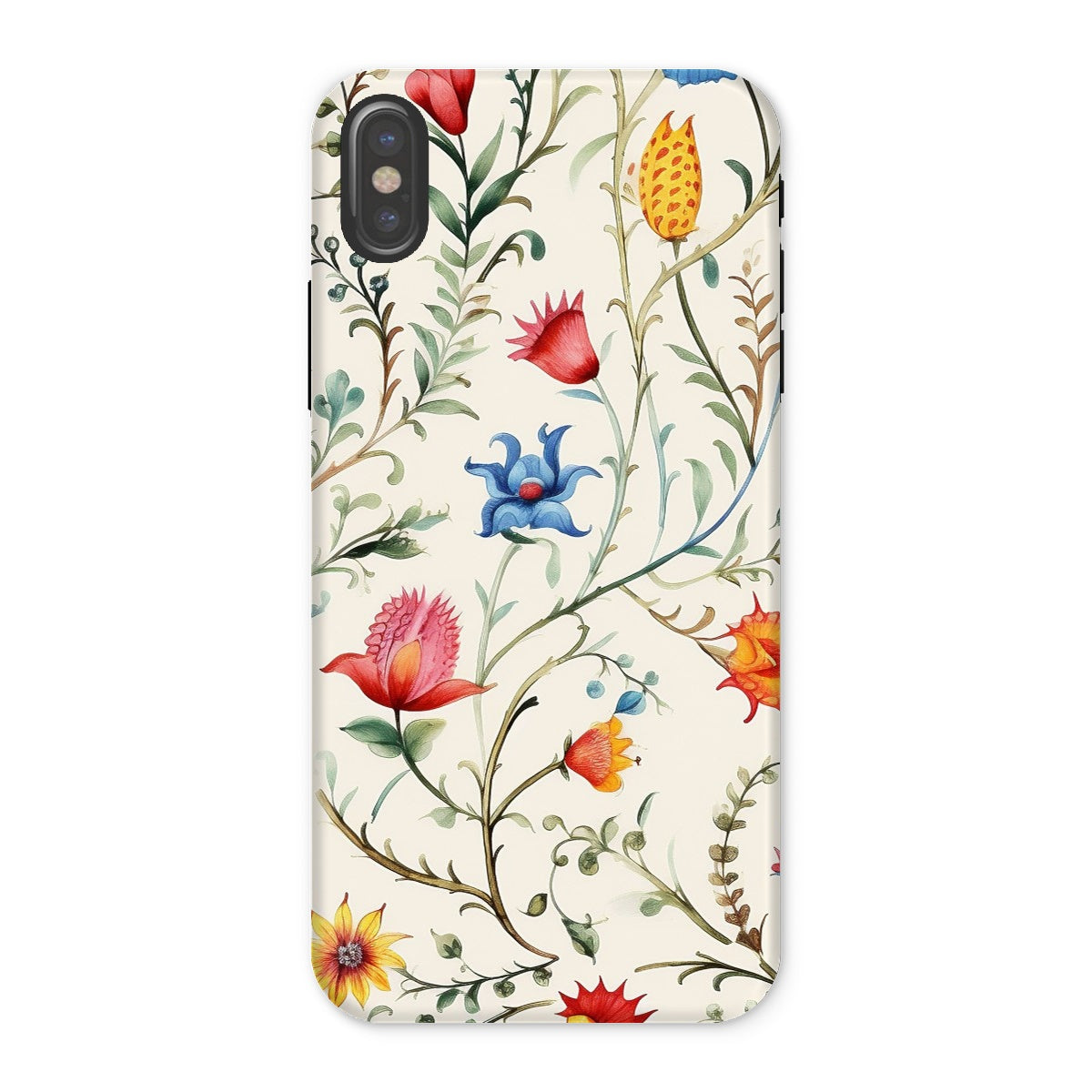 Mexican Floral Elegance Tough Phone Case: Protect in Style!