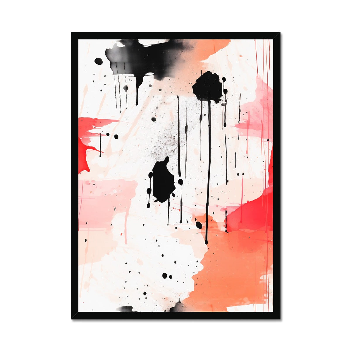 Splasher Elegance: Framed Print of Red Harmony!