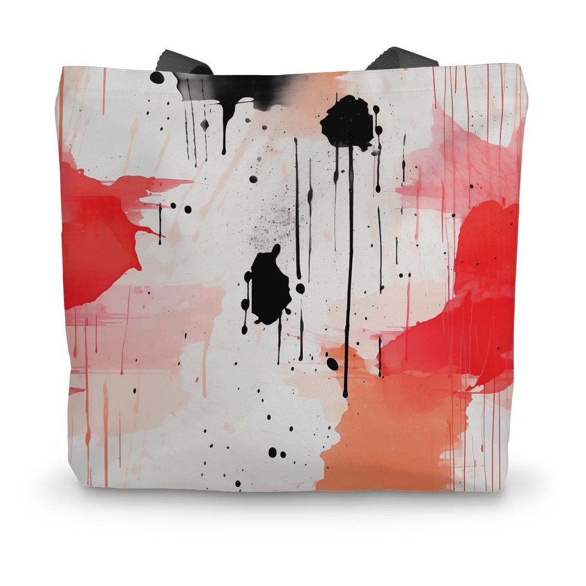 Splasher on the Go: Vibrant Red Canvas Tote Bag!