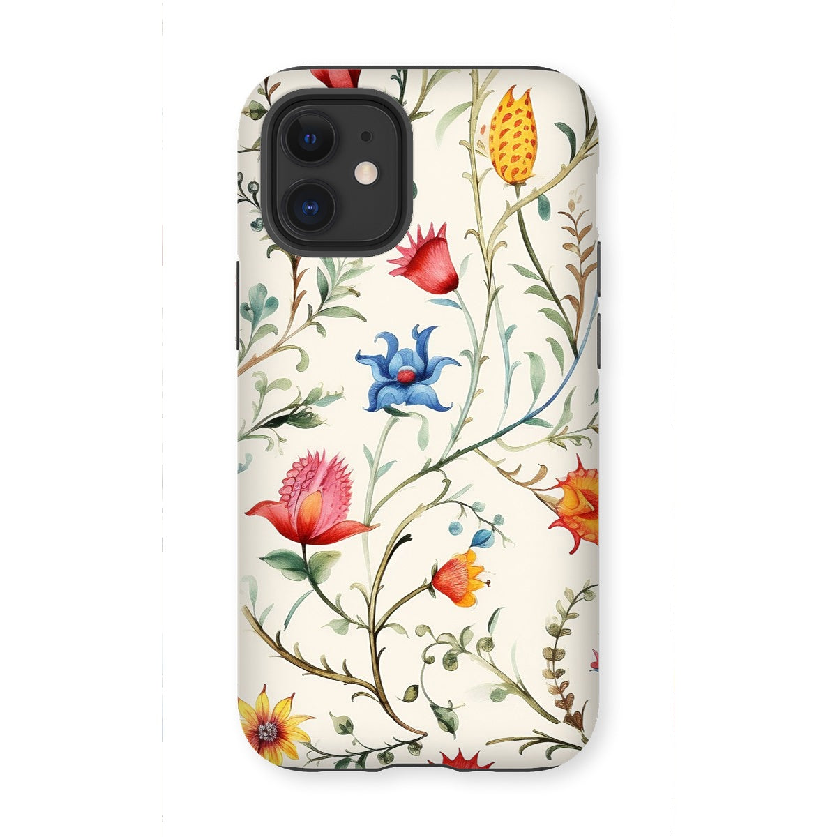 Mexican Floral Elegance Tough Phone Case: Protect in Style!