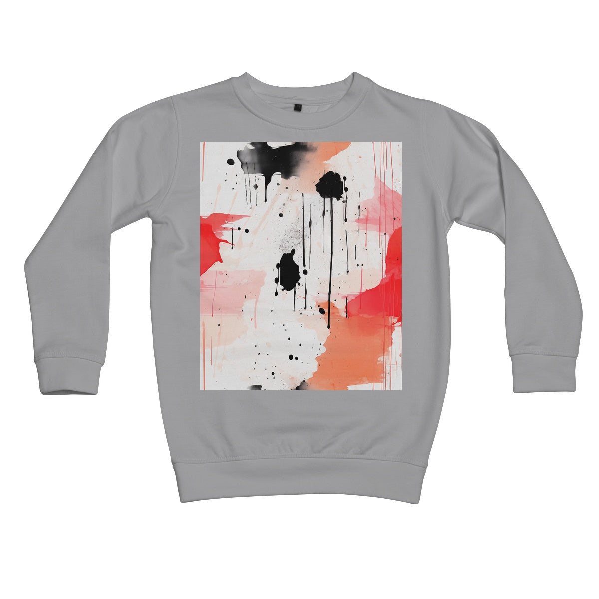 Cozy Red Splasher: Kids Sweatshirt with a Burst of Red!