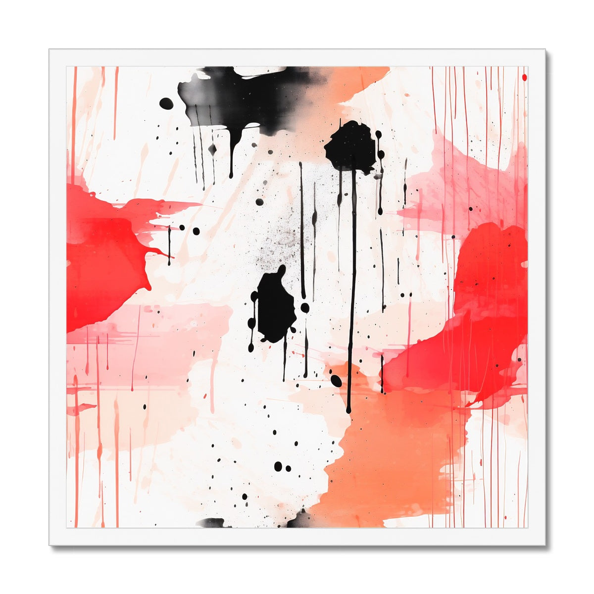 Splasher Elegance: Framed Print of Red Harmony!