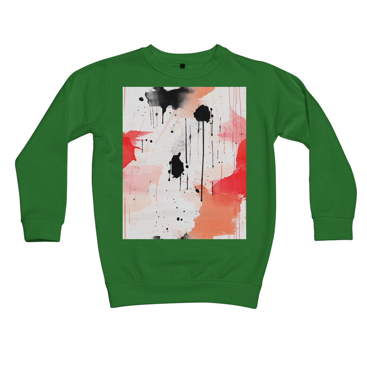 Cozy Red Splasher: Kids Sweatshirt with a Burst of Red!