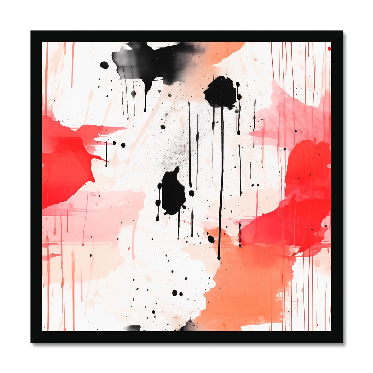 Splasher Elegance: Framed Print of Red Harmony!