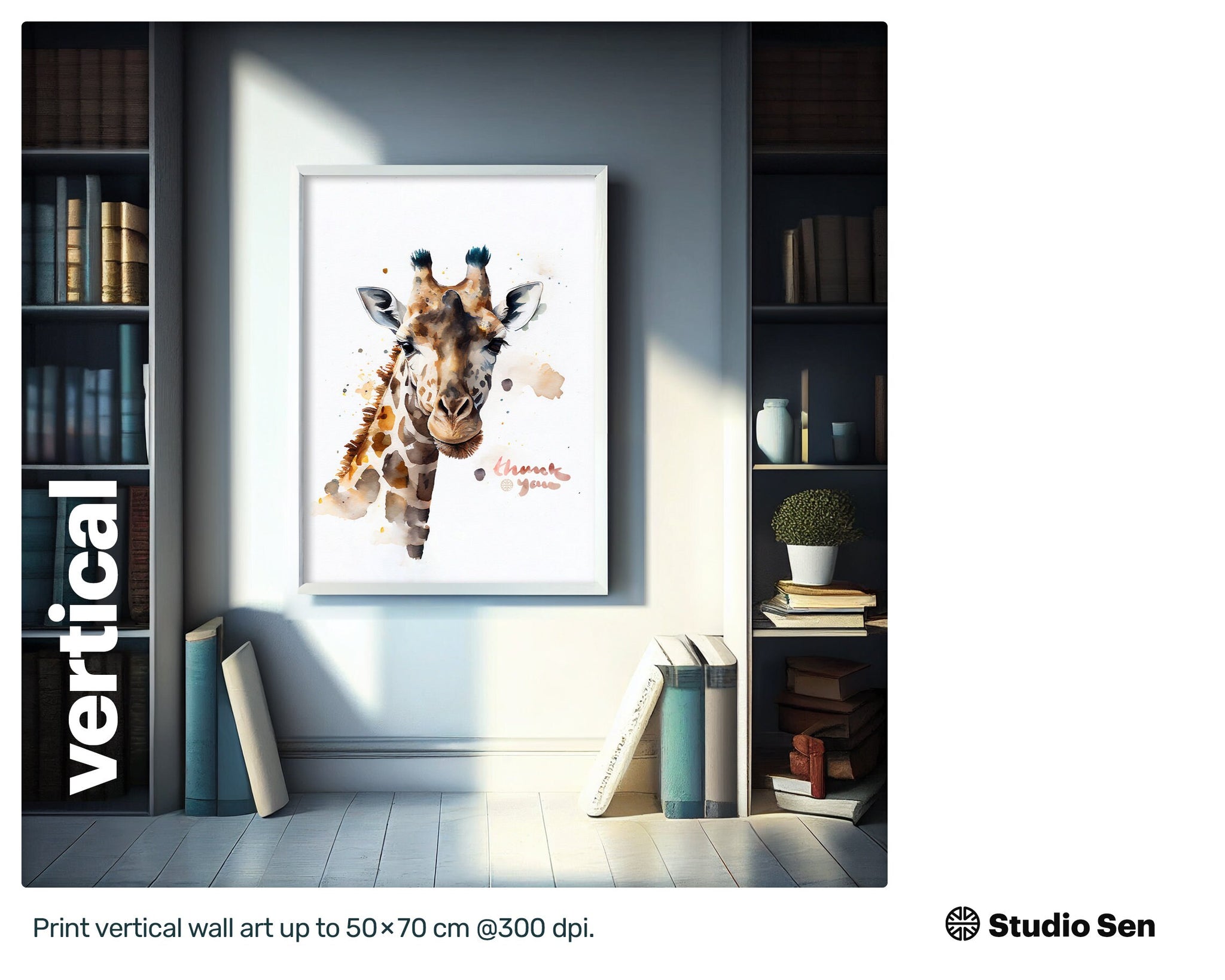 Tall Beautiful Giraffe, Happy Cute Canvas, Zany Outstanding Elegant Intriguing Funny Downloadable