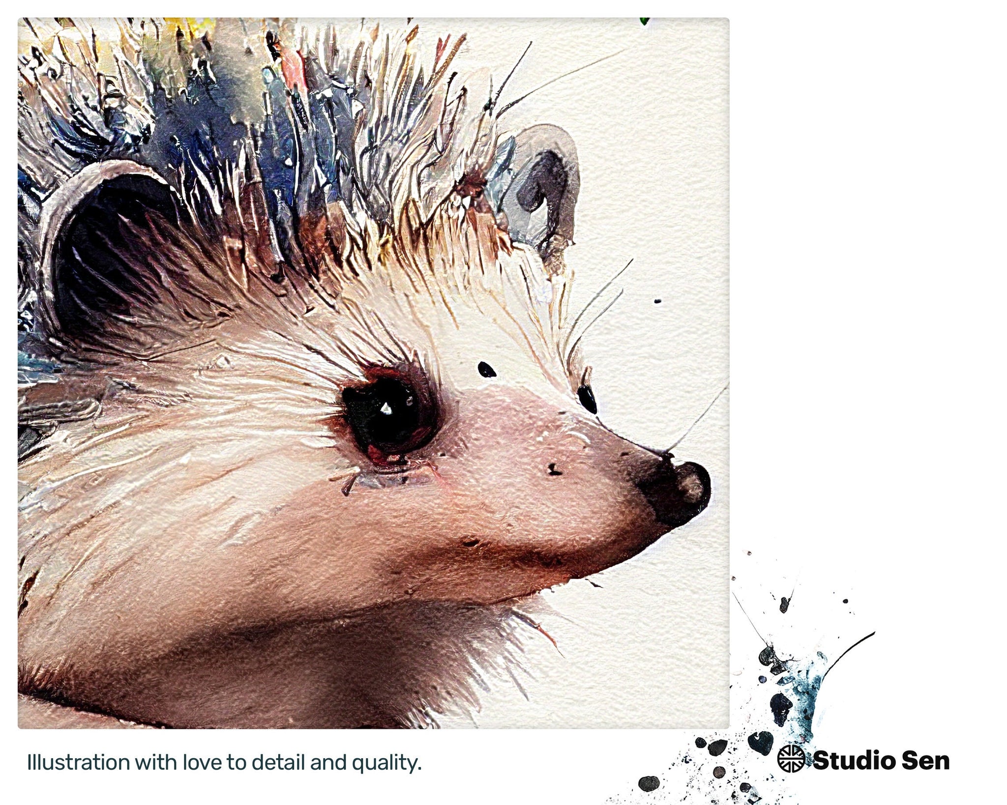 Prickly Delightful Hedgehog, Exquisite Alluring Mug Print, Crazy Zippy Nurturing Uplifting Nifty Poster