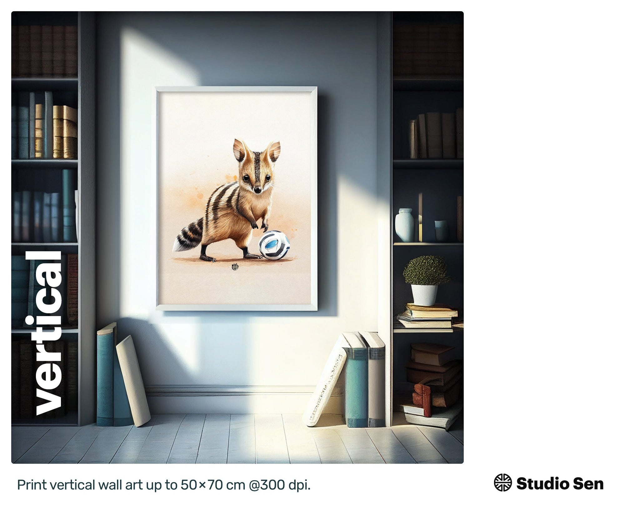 Adorable Large Happy Numbat, Large Outstanding Acrylic print, Cute Elegant Lush Kooky Elegant Art