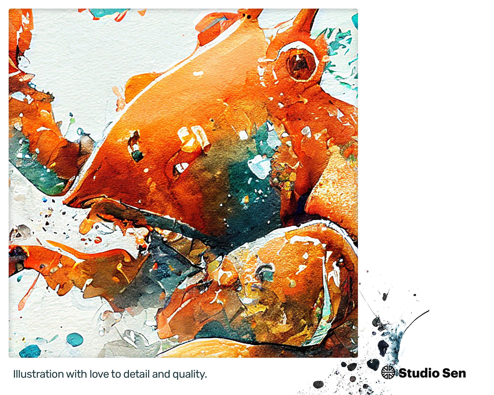 Seafaring Xenial Lobster, Intriguing Premium Graffiti Art, Vivacious Refreshing Fun Crazy Modern artwork