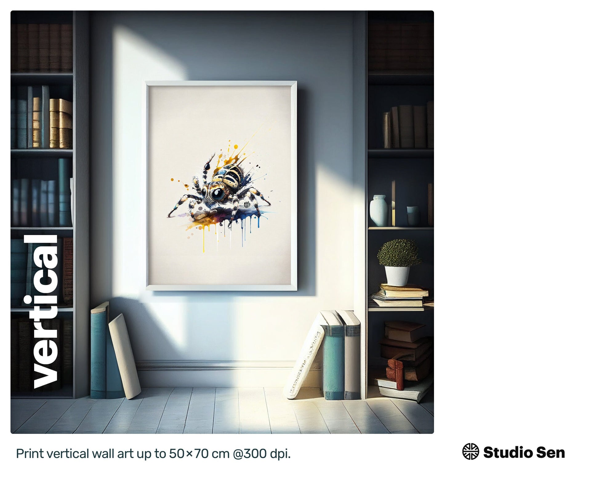 Arachnid Positive Spider, Mesmerizing Fantastic Wall Art, Modern Cute Beautiful Delightful Liquid Art