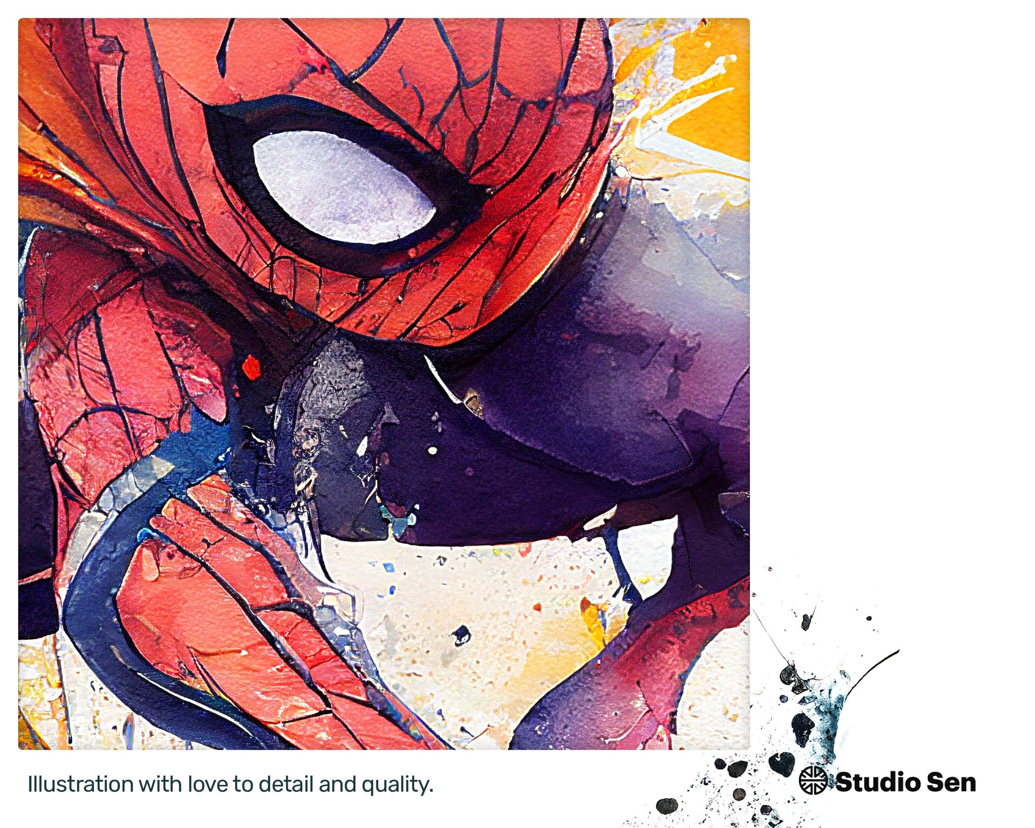 Web-slinging Large Spiderman, Xclusive Incredible artwork, Quaint Cheerful Delightful Quirky Cute Digital Download