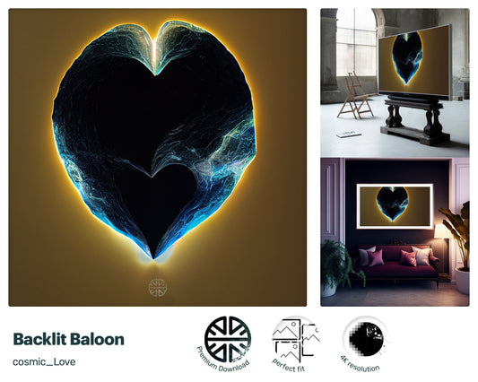 Samsung Frame TV Art, Backlit Baloon, james webb telescope, nerd culture, 2001 Space Odyssey, mens valentines gift