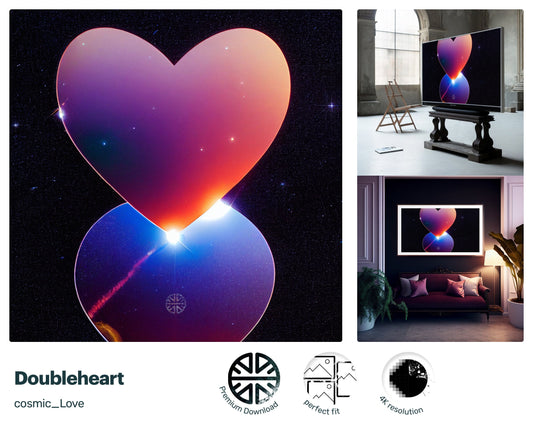 Samsung Frame TV Art, Doubleheart, james webb telescope, nerd culture, 2001 Space Odyssey, mens valentines gift