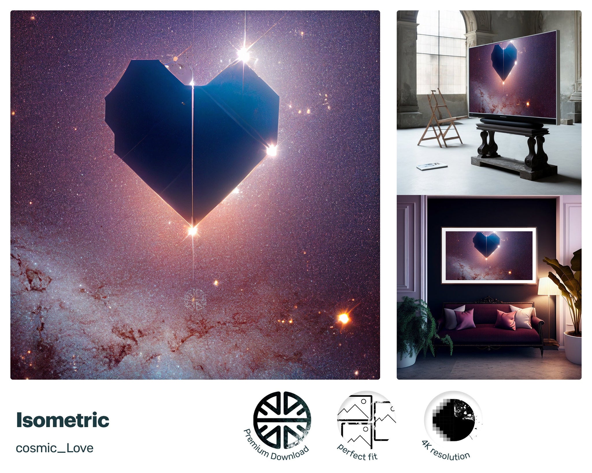Samsung Frame TV Art, Isometric, james webb telescope, nerd culture, 2001 Space Odyssey, mens valentines gift