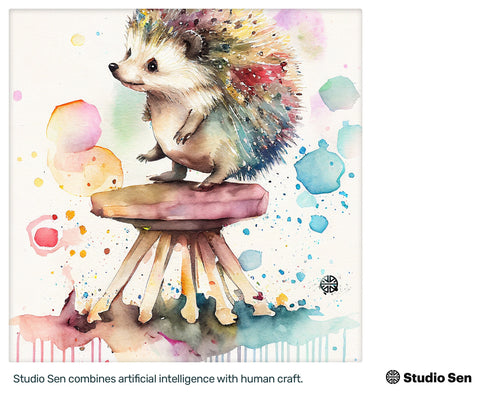 Samsung Art TV, Happy Hedgehog , premium download, drops and splashes, friendly wallpaper, art for kids