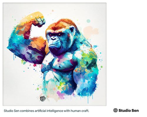 Samsung Art TV, Muscle Gorilla , premium download, drops and splashes, friendly wallpaper, art for kids